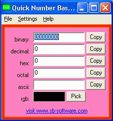 Download Quick Number Base Converter 1.1