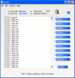 Download AdBin - Windows Hosts file editor 1.0.0