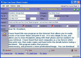 Download Star Fax Cover Sheet Creator