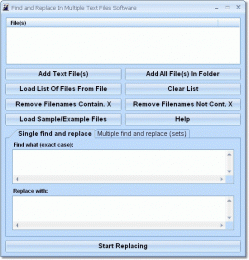 Download Find and Replace In Multiple Text Files Software