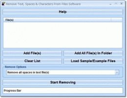 Download Remove (Delete) Text, Spaces &amp; Characters From Text Files Software 7.0