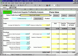 Download Product and Supplier Profitability Excel 20