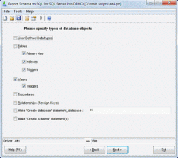 Download Export Schema to SQL for SQL Server