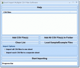 Download Excel Import Multiple CSV Files Software 7.0
