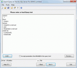 Download Export Query to Text for SQL Server