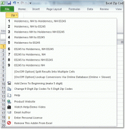 Download Excel Zip Codes Convert, Lookup &amp; Format Software 7.0