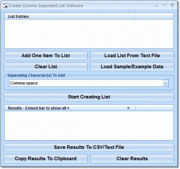 Download Create Comma Separated List Software