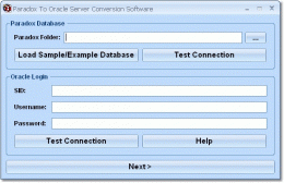 Download Paradox to Oracle Server Conversion Software 7.0