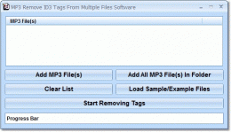 Download MP3 Remove ID3 Tags From Multiple Files Software 7.0