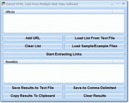 Download Extract HTML Links From Multiple Web Sites Software 7.0