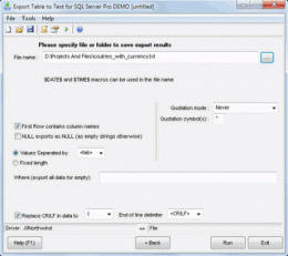 Download Export Table to Text for Oracle