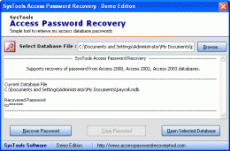Download Access Password Recovery Tool 5.2