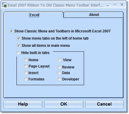 Download Excel 2007 Ribbon to Old Classic Menu Toolbar Interface Software 7.0