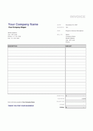 Download Free invoice template-Excel invoice form