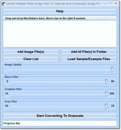 Download Convert Multiple Photo Image Files To Coloring Book (Grayscale) Image Files Software