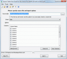 Download Import Table from Excel for SQL Server 1.07.00