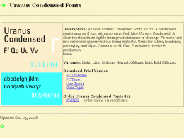 Download Uranus Condensed Font OT 2.00