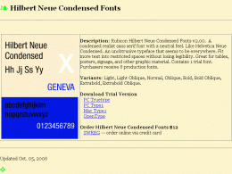 Download Hilbert Neue Condensed Font OT