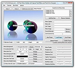 Download Flash button maker for 3D flash intros on your websites with flash 9.0