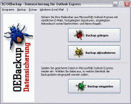 Download OEBackup - Backup fÃ¼r Outlook Express