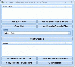 Download Excel Create Combinations From Multiple Lists Software