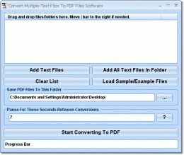 Download Convert Multiple Text Files To PDF Files Software 7.0