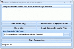 Download Convert Multiple MP3 Files to AAC Files Software