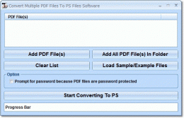 Download Convert Multiple PDF Files To PS Files Software