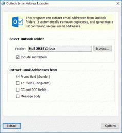 Download Outlook Email Address Extractor 1.5