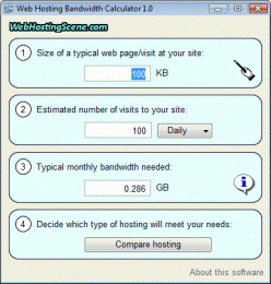 Download Web Hosting Bandwidth Calculator 1.0