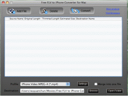Download Free FLV to iPhone Converter for Mac 1.1.20