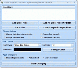Download Excel Change Font Size and Style In Multiple Files Software 7.0