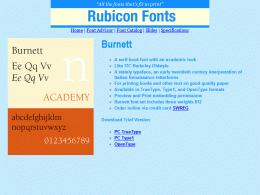 Download Burnett Font Type1