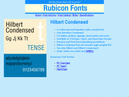 Download Hilbert Condensed Font OpenType