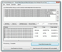 Download Extract Meta Data and Meta-Information from Multiple Files at Once