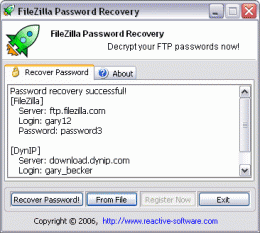 Download Password Recovery for FileZilla