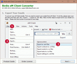 Download Convert eM Client to MS Outlook