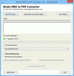 Download Batch Convert Outlook Email to PDF 9.0.1