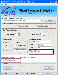 Download Word Password Recovery 1.0