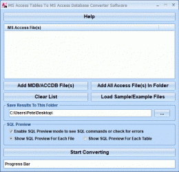 Download MS Access Tables To MS Access Database Converter Software