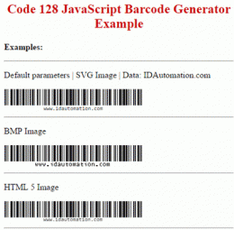 Download JavaScript Code 128 Generator 18.03