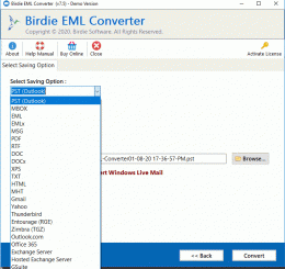 Download Convert Multiple EML emails to PST 7.5