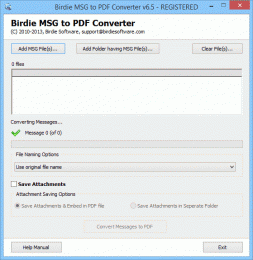 Download Import MSG emails into PDF