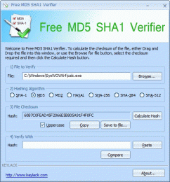 Download Free MD5 SHA1 Verifier 1.41