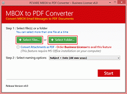 Download Convert MBOX Emails in PDF