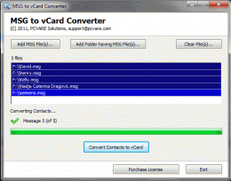 Download Conversion MSG to vCard 3.6.9