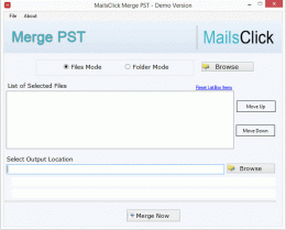 Download MailsClick Merge PST File 1.0