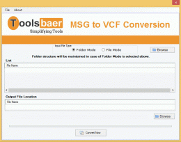 Download ToolsBaer MSG to VCF Conversion