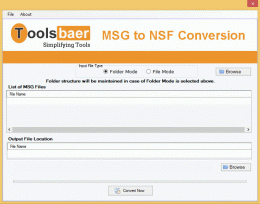 Download ToolsBaer MSG to NSF Conversion