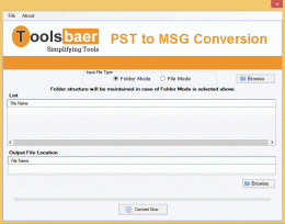 Download ToolsBaer PST to MSG Conversion